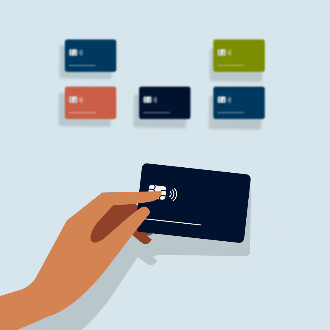 Hand holding credit card